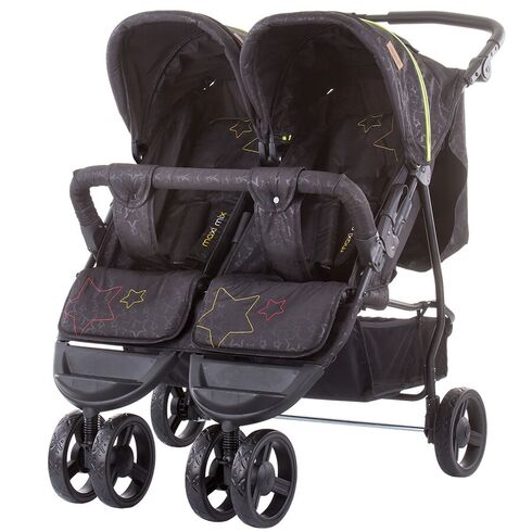Carucior gemeni Chipolino Maxi Mix carbon, Culoare: Gri/Negru - poza 2 - ExclusivMAG.ro