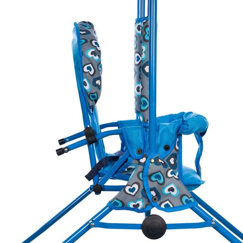 Leagan pentru copii, Top Kids, cu spatar reglabil, Blue Hearts, Culoare: Albastru,poza 4