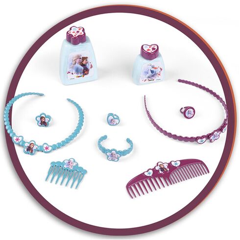 Jucarie Smoby Masuta de machiaj Frozen 2 2 in 1 cu accesorii,poza 3