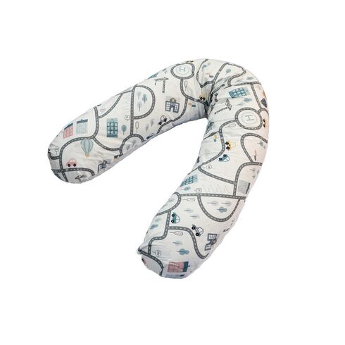 Perna De Alaptat Cu Husa Bumbac Si Umplutura Fibre De Silicon, EKO, 180cm - POLICE,poza 3