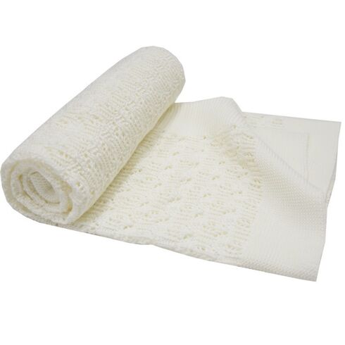 Paturica, Eko, 100% Bumbac, 80x80 cm, Tricotata, Ecru, Culoare: Crem
