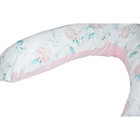 Perna De Alaptat Cu Husa Bumbac Si Umplutura Fibre De Silicon, EKO, 180cm - Hortensia,poza 3