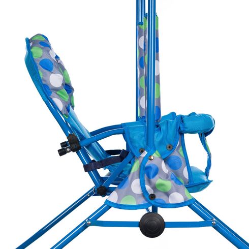 Leagan pentru copii, Top Kids, cu spatar reglabil, Blue Dots, Culoare: Blue,poza 5