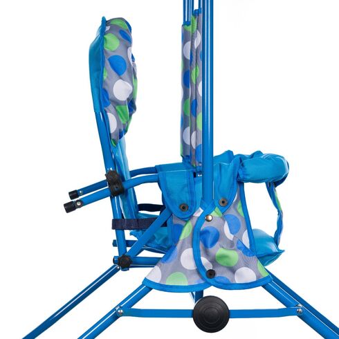 Leagan pentru copii, Top Kids, cu spatar reglabil, Blue Dots, Culoare: Blue,poza 4