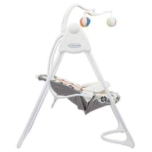 Balansoar Graco Lovin Hug Patchwork Grey,poza 2