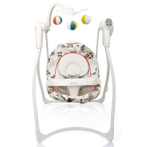 Balansoar Graco Lovin Hug Patchwork Grey,poza 4