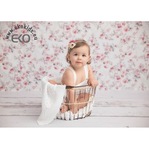 Paturica Universala din Bumbac, Eko, 80x80 cm, Tricotata, Ecru, Culoare: Crem,poza 2