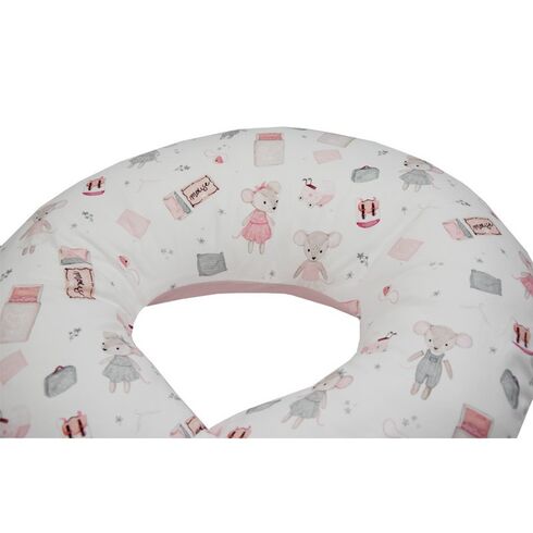 Perna pentru Alaptare, EKO, 100% Bumbac, 60X60cm, Pink Mouse - poza 3 - ExclusivMAG.ro