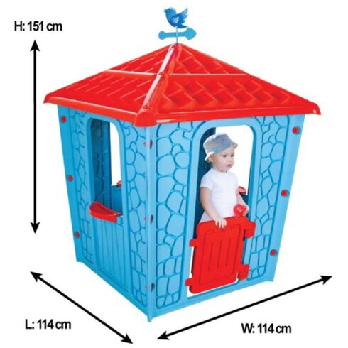 Casuta pentru copii Pilsan Stone House blue - poza 4 - ExclusivMAG.ro