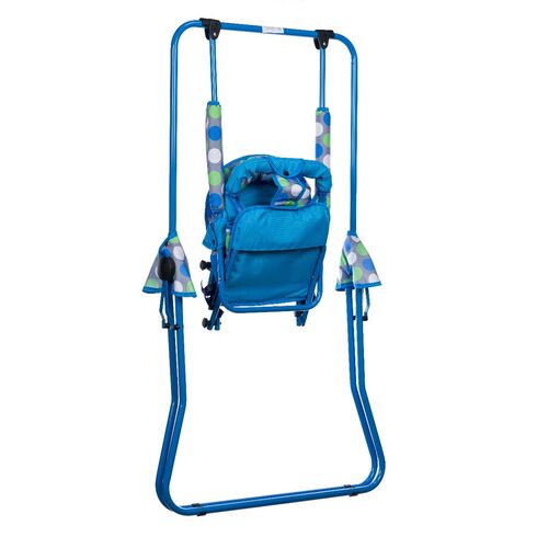 Leagan pentru copii, Top Kids, cu spatar reglabil, Blue Dots, Culoare: Blue,poza 6