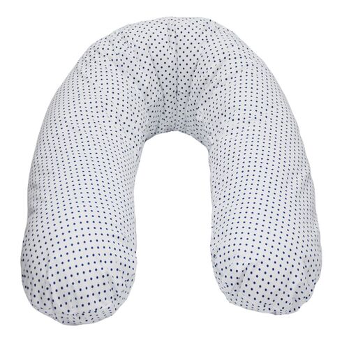 Perna De Alaptat Cu Husa Bumbac Si Umplutura Fibre De Silicon, EKO, 180cm - Bleumarin  - ExclusivMAG.ro