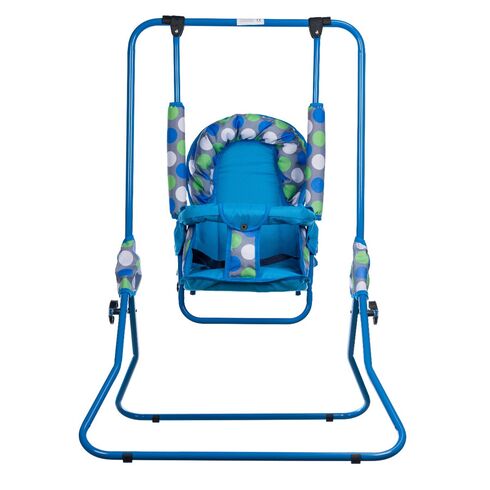 Leagan pentru copii, Top Kids, cu spatar reglabil, Blue Dots, Culoare: Blue