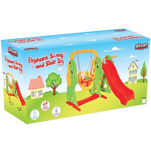 Centru de joaca Pilsan Elephant Slide and Swing Set,poza 3