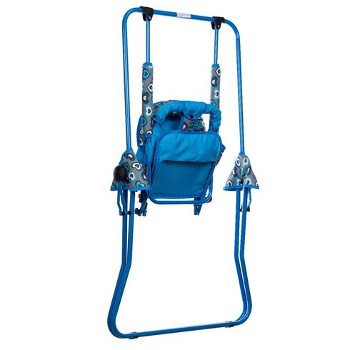 Leagan pentru copii, Top Kids, cu spatar reglabil, Blue Hearts, Culoare: Albastru,poza 6