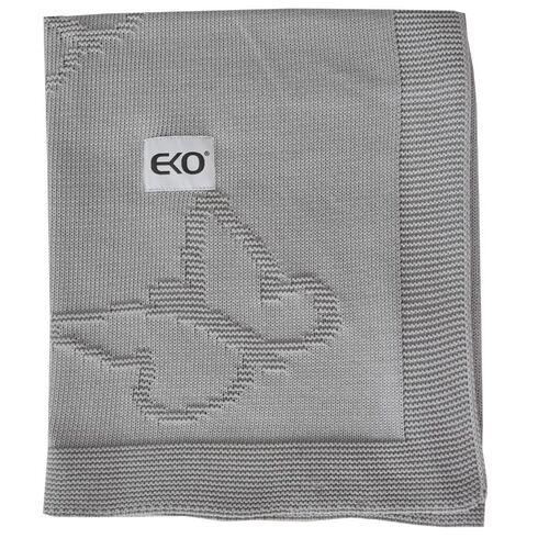 Paturica din Bumbac, Eko, 80x100 cm, Fluturasi, Grey, Culoare: Gri