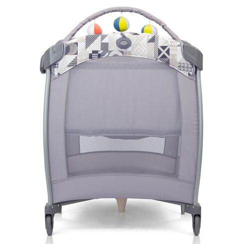 Patut Graco Contour Electra Patchwork Grey, Culoare: Gri deschis,poza 4