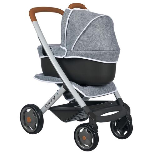 Carucior pentru papusi Smoby Quinny Combi 3 in 1 gri, Culoare: Gri