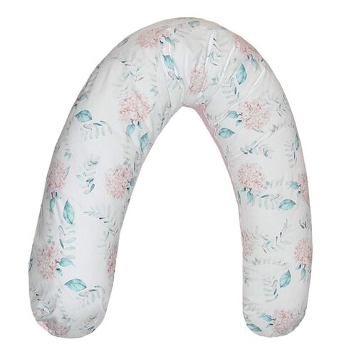 Perna De Alaptat Cu Husa Bumbac Si Umplutura Fibre De Silicon, EKO, 180cm - Hortensia