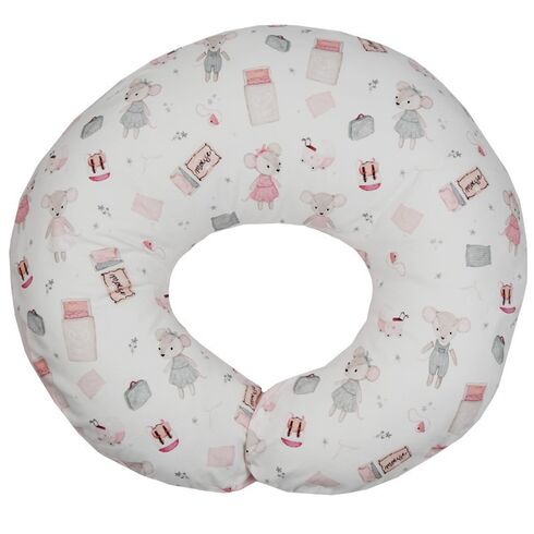 Perna pentru Alaptare, EKO, 100% Bumbac, 60X60cm, Pink Mouse - poza 4 - ExclusivMAG.ro