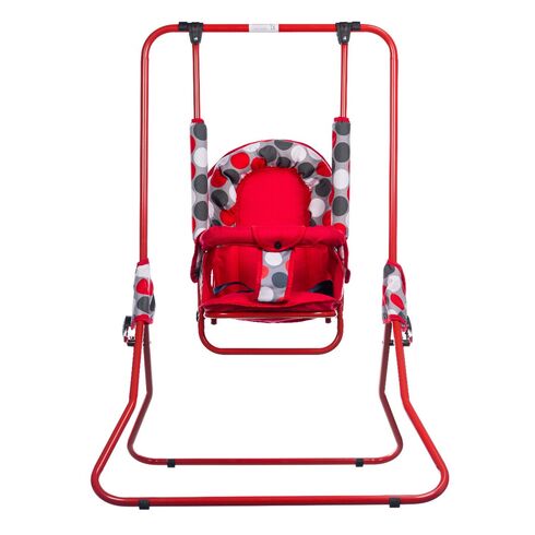Leagan pentru copii, Top Kids, cu spatar reglabil, Red Dots, Culoare: Multicolor