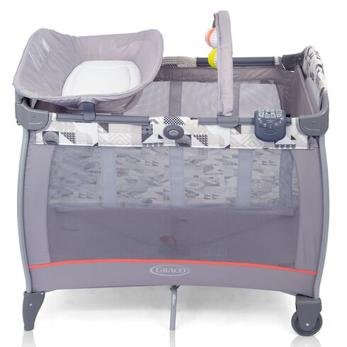 Patut Graco Contour Electra Patchwork Grey, Culoare: Gri deschis,poza 2