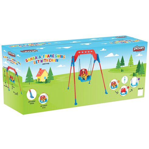 Leagan pentru copii Pilsan Samba A-Frame Swing cu cadru metalic,poza 4  - ExclusivMAG.ro Leagan pentru copii Pilsan Samba A-Frame Swing cu cadru metalic,poza 4