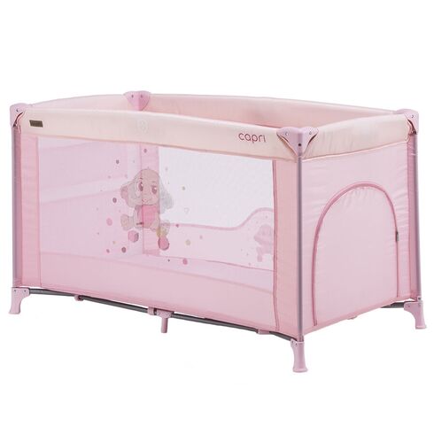 Patut pliabil Chipolino Capri peony pink, Culoare: Roz, Dimensiuni: 120x60,poza 2