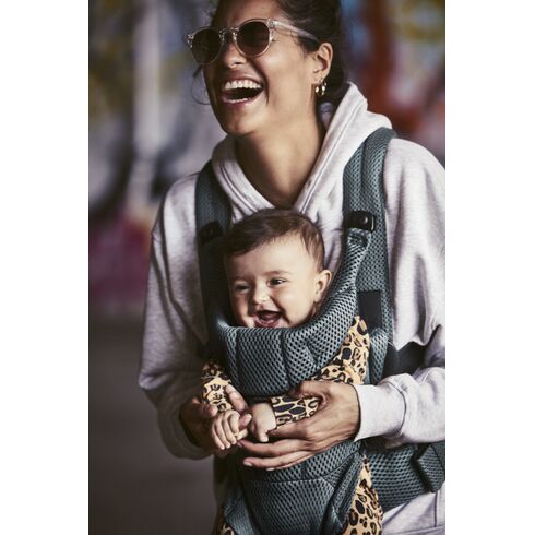 Marsupiu anatomic BabyBjorn Move, Verde Salvie 3D Mesh, Culoare: Turquoise,poza 5