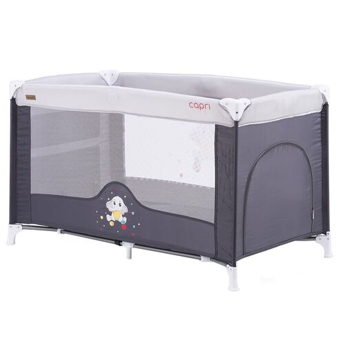 Patut pliabil Chipolino Capri asphalt, Culoare: Gri, Dimensiuni: 120x60
