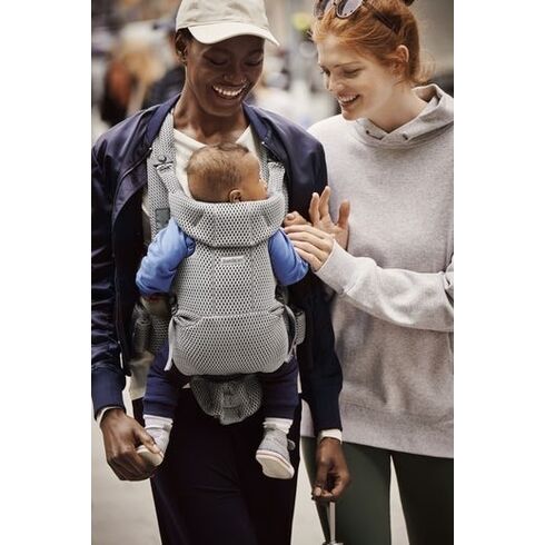 Marsupiu anatomic BabyBjorn Move, Grey, 3D Mesh, Culoare: Gri,poza 6