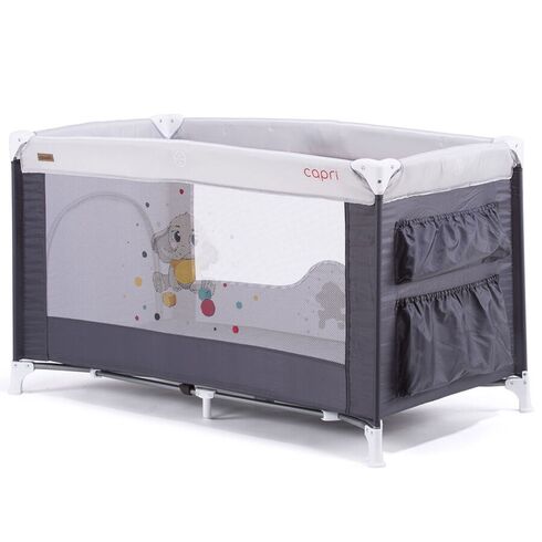 Patut pliabil Chipolino Capri asphalt, Culoare: Gri, Dimensiuni: 120x60,poza 3