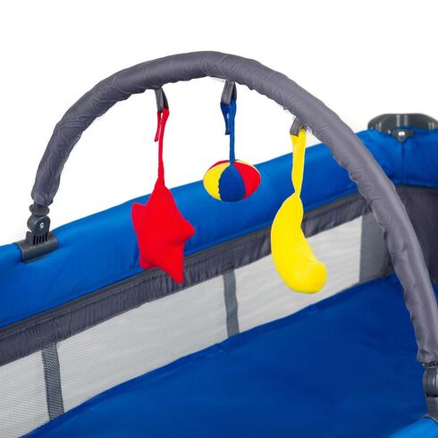 Patut pliant aluminiu 2 niveluri Juju Sweet Naps, Albastru-Gri, Culoare: Albastru,poza 4
