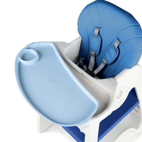 Scaun de masa transformabil Juju Eat&Play V2, Albastru, Culoare: Albastru,poza 6