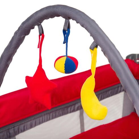 Patut pliant aluminiu 2 niveluri Juju Sweet Naps, Rosu-Gri, Culoare: Gri/Rosu - poza 4 - ExclusivMAG.ro