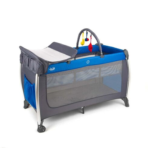 Patut pliant aluminiu 2 niveluri Juju Sweet Naps, Albastru-Gri, Culoare: Albastru,poza 3