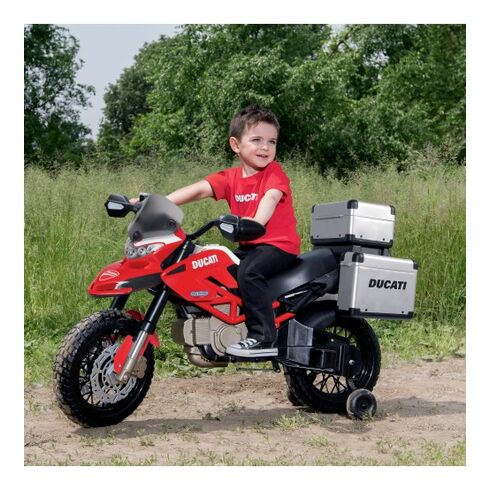 Motocicleta electrica Peg Perego Ducati Enduro, 12V, 3 ani +, Negru / Rosu,poza 6  - ExclusivMAG.ro Motocicleta electrica Peg Perego Ducati Enduro, 12V, 3 ani +, Negru / Rosu,poza 6