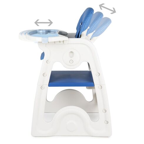 Scaun de masa transformabil Juju Eat&Play V2, Albastru, Culoare: Albastru,poza 5