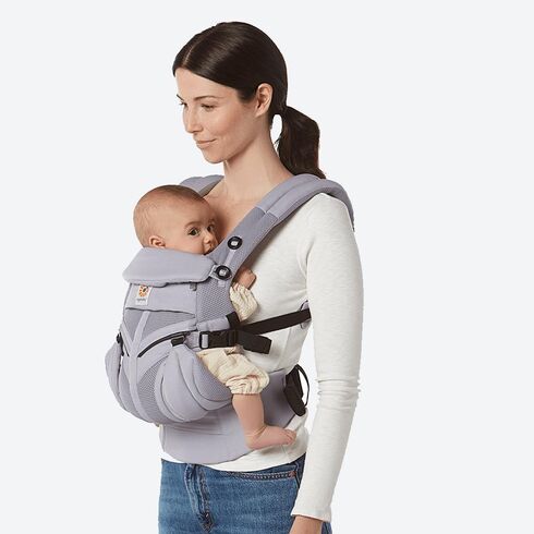 Marsupiu Omni 360 Cool Air Mesh Lilac Grey Ergobaby - poza 2 - ExclusivMAG.ro