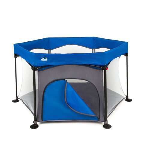 Tarc de joaca pliant Juju Play All Day, Albastru-Gri, Culoare: Albastru,poza 3