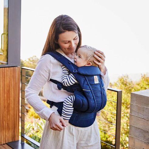 Marsupiu OMNI Breeze Midnight Blue Ergobaby, Culoare: Albastru,poza 5