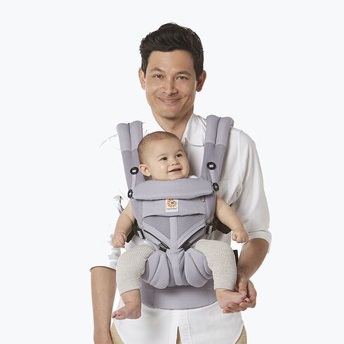 Marsupiu Omni 360 Cool Air Mesh Lilac Grey Ergobaby - poza 5 - ExclusivMAG.ro