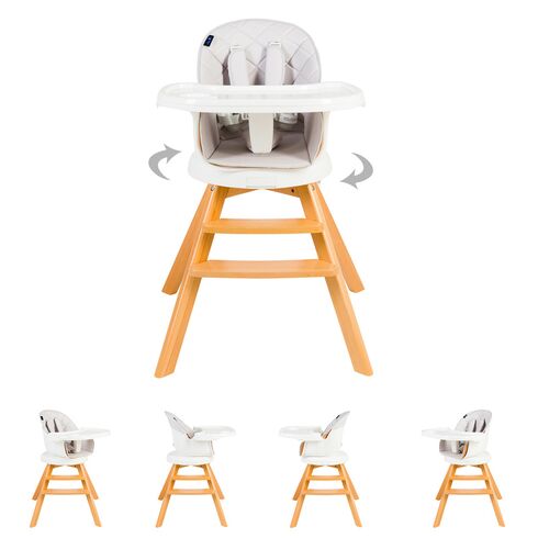 Scaun de masa 3 in 1 Juju Eat&Twist, Gri, Culoare: Gri,poza 6  - ExclusivMAG.ro Scaun de masa 3 in 1 Juju Eat&Twist, Gri, Culoare: Gri,poza 6