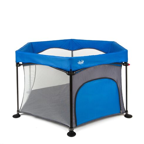 Tarc de joaca pliant Juju Play All Day, Albastru-Gri, Culoare: Albastru