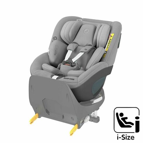 Scaun Auto I-Size Pearl 360 + Baza FamilyFix 360 Maxi-Cosi Authentic Grey, Culoare: Gri deschis, Grupa: 0-18kg (0 luni - 4 ani)