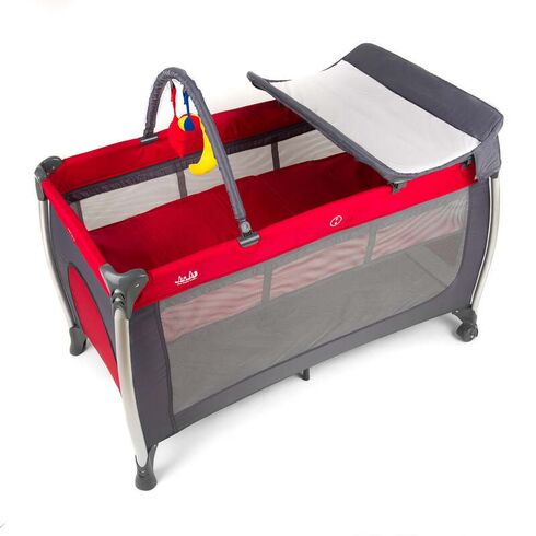 Patut pliant aluminiu 2 niveluri Juju Sweet Naps, Rosu-Gri, Culoare: Gri/Rosu - poza 3 - ExclusivMAG.ro