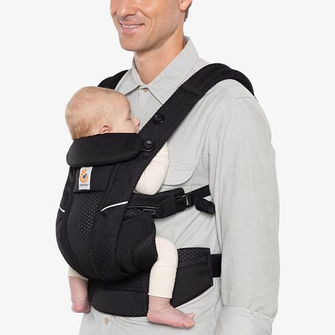 Marsupiu OMNI Breeze Onyx Black Ergobaby, Culoare: Negru,poza 6