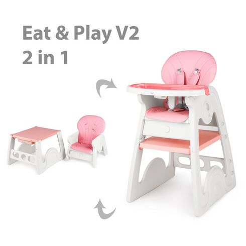 Scaun de masa transformabil Juju Eat&Play V2, Roz, Culoare: Roz,poza 2