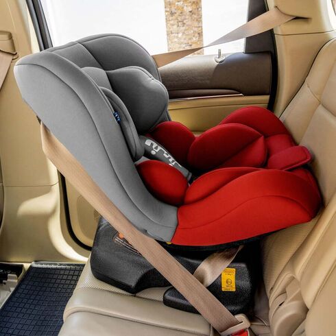 Scaun Auto Juju Little Rider, Gri-Bordo, Culoare: Gri/Rosu, Grupa: 0-18kg (0 luni - 4 ani),poza 4