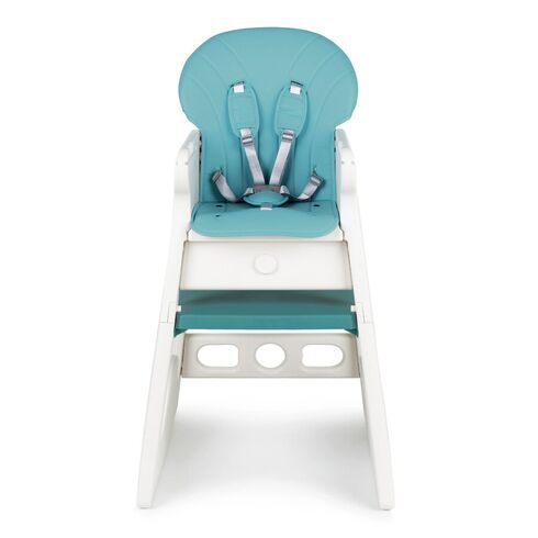 Scaun de masa transformabil Juju Eat&Play V2, Turcoaz, Culoare: Turquoise,poza 3