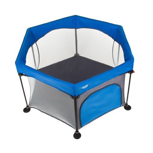 Tarc de joaca pliant Juju Play All Day, Albastru-Gri, Culoare: Albastru,poza 2